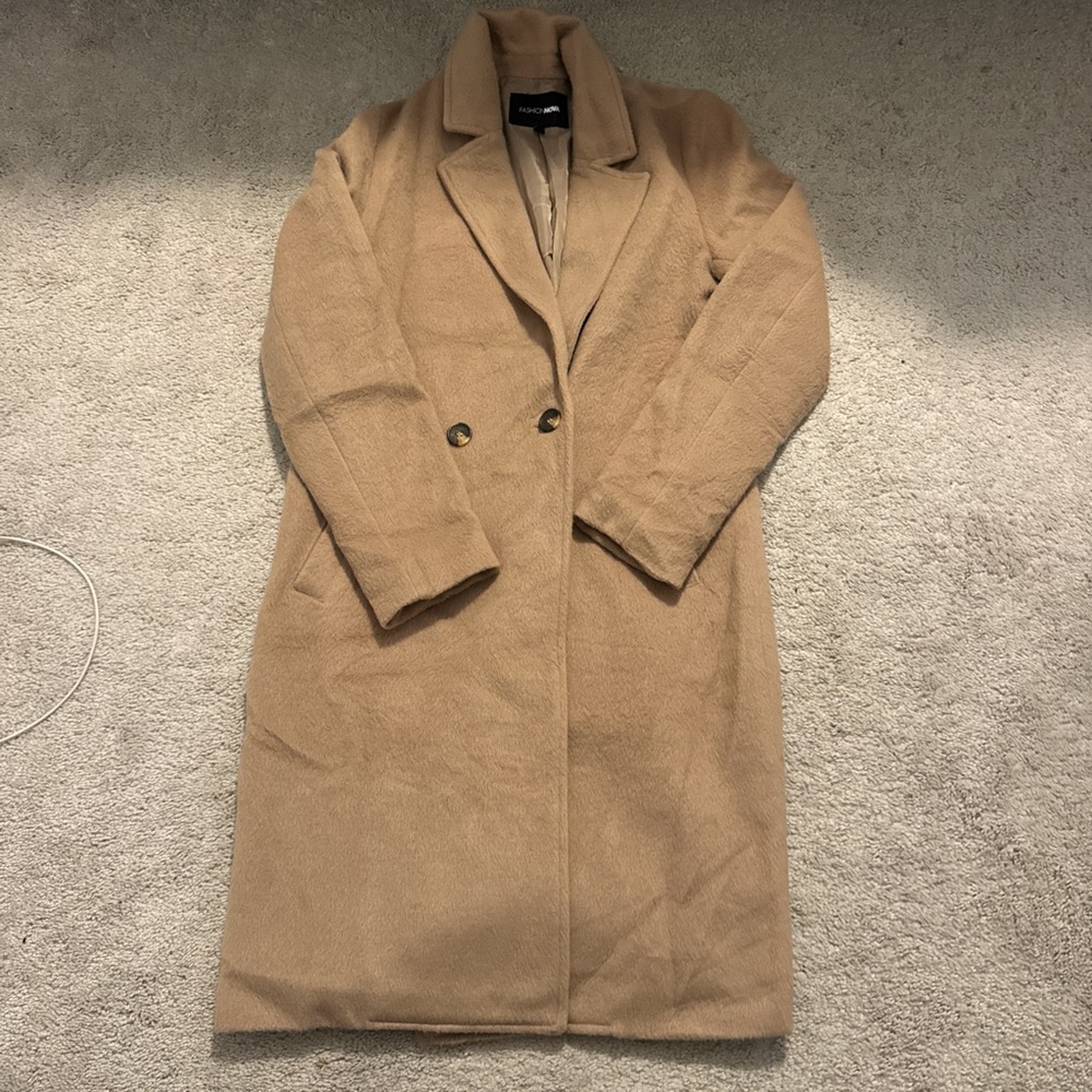 Fashion Nova Camel Trench Coat